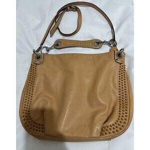 Rebecca Minkoff Nordstrom Luscious Camel Studded Hobo Bag Purse Silver Hardware